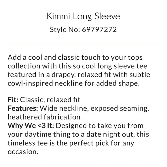 Free People Kimmi Long Sleeve Top Pink XL Soft  Relaxed NWT New - Picture 6 of 10